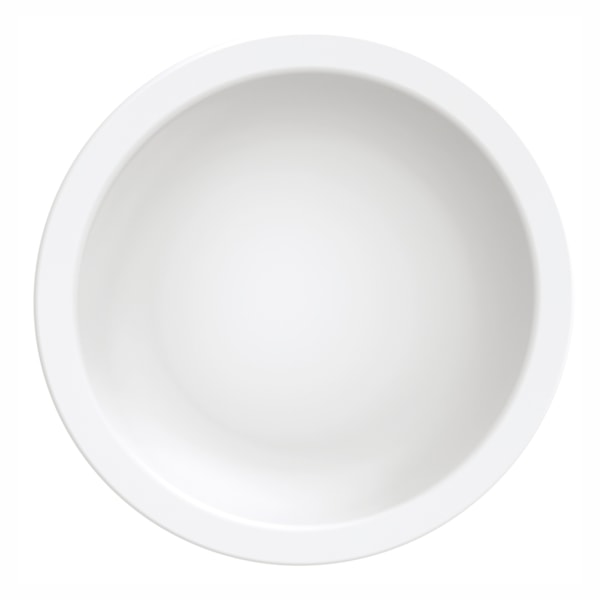 image Prato Sobremesa 21Cm Com Borda Curta Peso Padrão 425/435g Branco Porcelana Tramontina Un