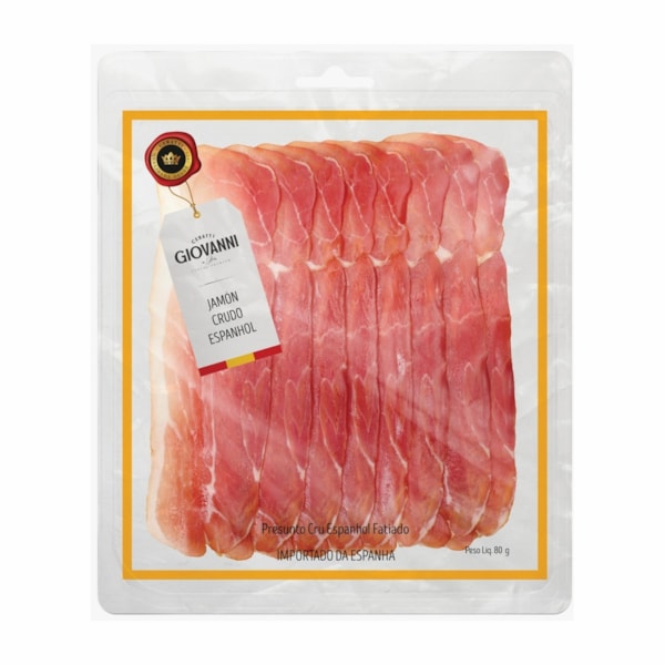 image Presunto Cru Espanhol Fatiado Giovanni 80G