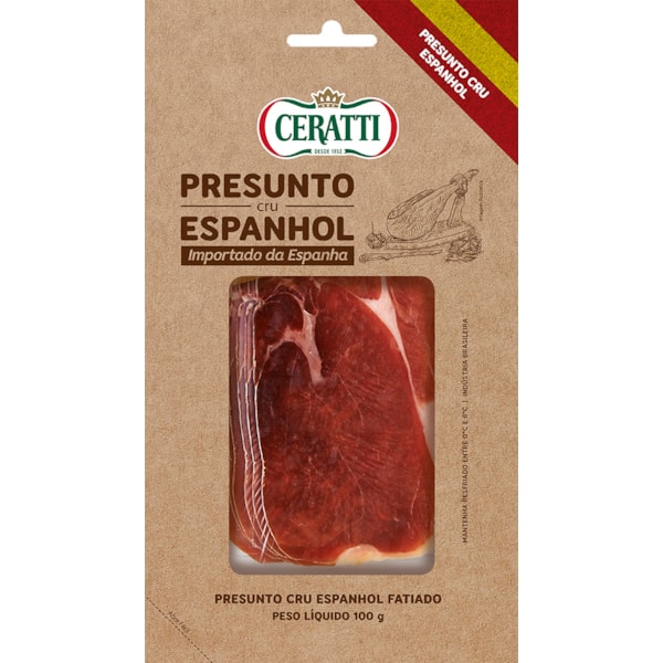 image Presunto Cru Espanhol Fatiado Interfolhado Ceratti 100G