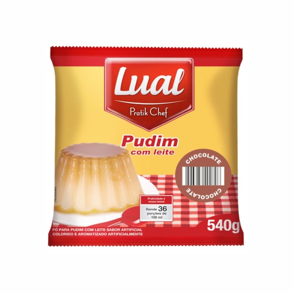 image Pudim Com Leite Chocolate Pratik Chef 540G Rende Rende 45 Porções 80Ml