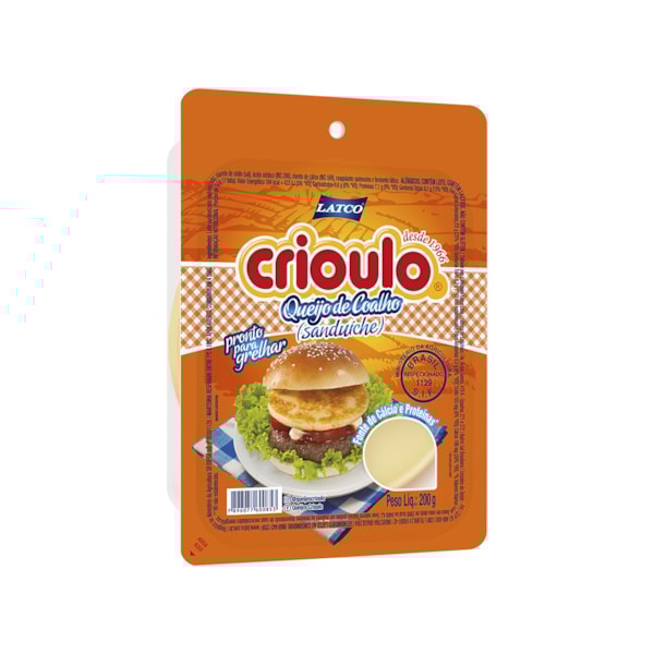 image Queijo Coalho Sanduiche 6 Discos Crioulo 200G