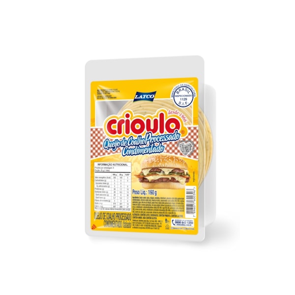 image Queijo Coalho Sanduiche 8 Fatias Condimentado Crioulo 160 Gr