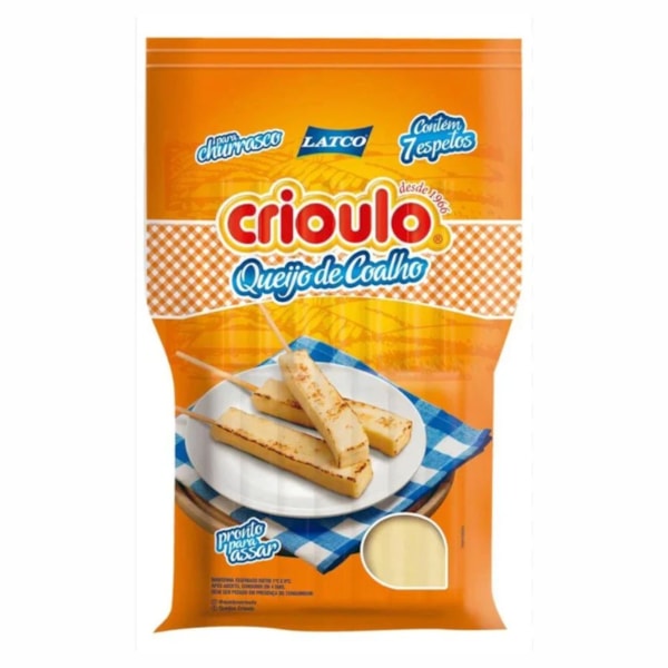 image Queijo Coalho Tradicional Crioulo 340G 7 Espetos