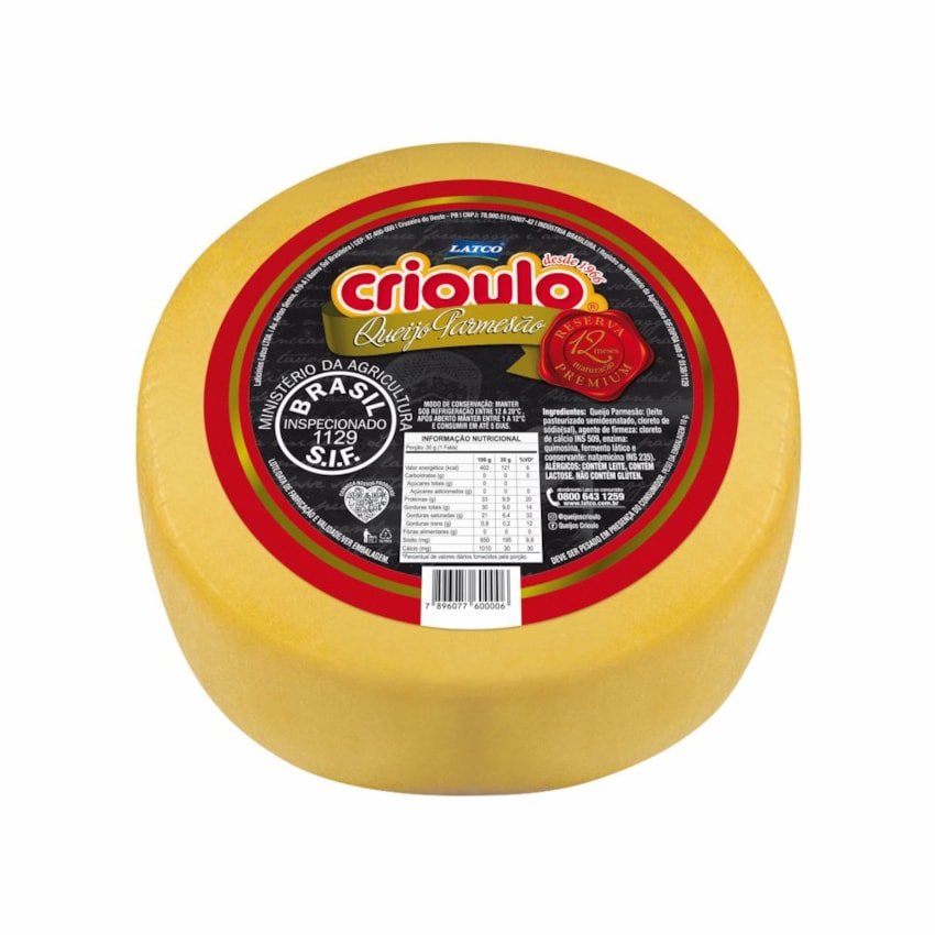 image Queijo Parmesão 12 Meses Maturação Crioulo +/- 5Kg