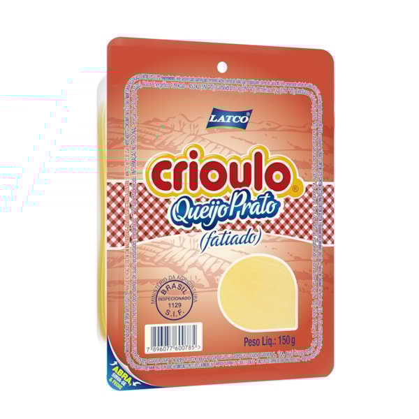 image Queijo Prato Fatiado Crioulo 150G