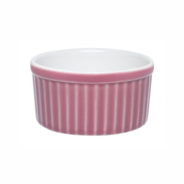 image Ramequim 10 X 5 Cm 180 Ml Branco/Rosa Porcelana Oxford Un