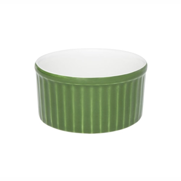 image Ramequim 10 X 5 Cm 180 Ml Branco/Verde Porcelana Oxford Un