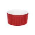 image Ramequim 10 X 5 Cm 180 Ml Branco/Vermelho Porcelana Oxford Un