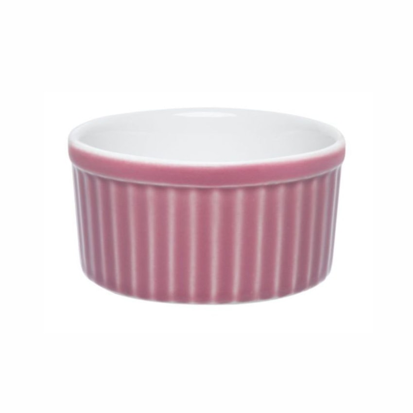image Ramequim 10 X 5Cm 180Ml Branco/Rosa Porcelana Oxford Un