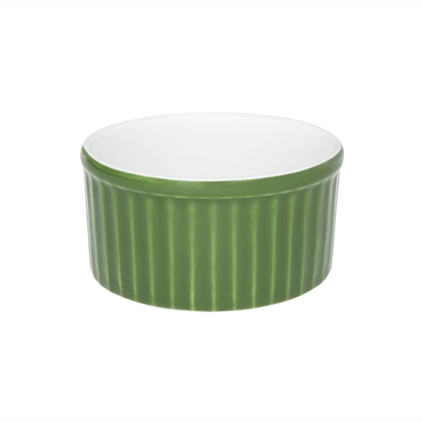 image Ramequim 10 X 5Cm 180Ml Branco/Verde Porcelana Oxford Un