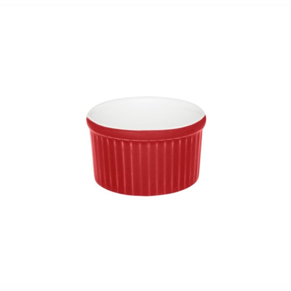 image Ramequim 6 X 3 Cm 50 Ml Branco/Vermelho Porcelana Oxford Un