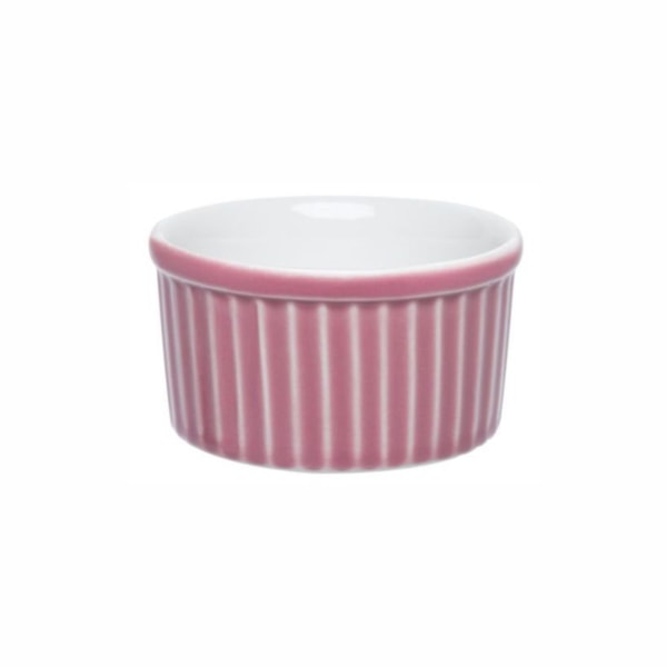 image Ramequim 8 X 4 Cm 100 Ml Branco/Rosa Porcelana Oxford Un