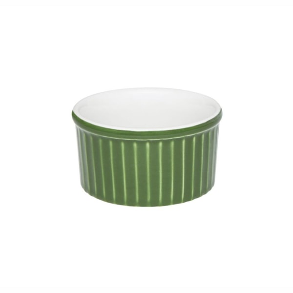 image Ramequim 8 X 4 Cm 100 Ml Branco/Verde Porcelana Oxford Un