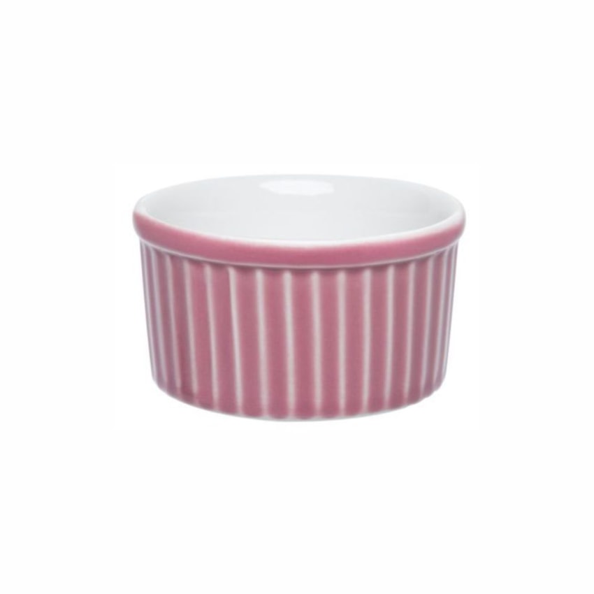 image Ramequim 8 X 4Cm 100Ml Branco/Rosa Porcelana Oxford Un