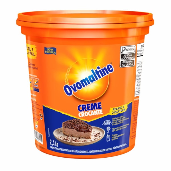 image Recheio E Cobertura Creme Crocante Ovomaltine 2,1 Kg