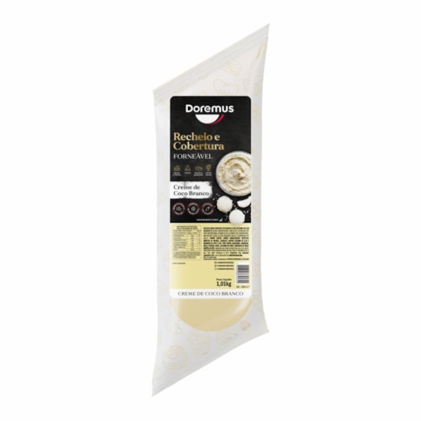 image Recheio E Cobertura Forneável Creme De Coco Branco Doremus Bisnaga 1,01Kg