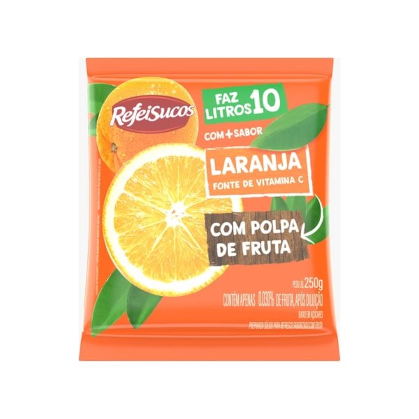 image Refresco Laranja RefeiSucos 250 Gr Rende 10 Lt