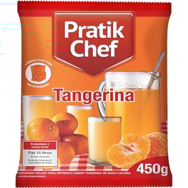 image Refresco Tangerina Pratik Chef 450G Rende 15Lt
