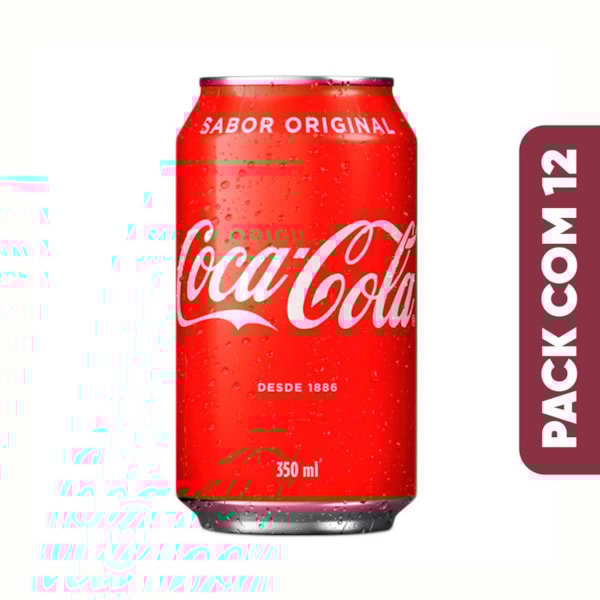 image Refrigerante Lata 350Ml Coca Cola 12Un