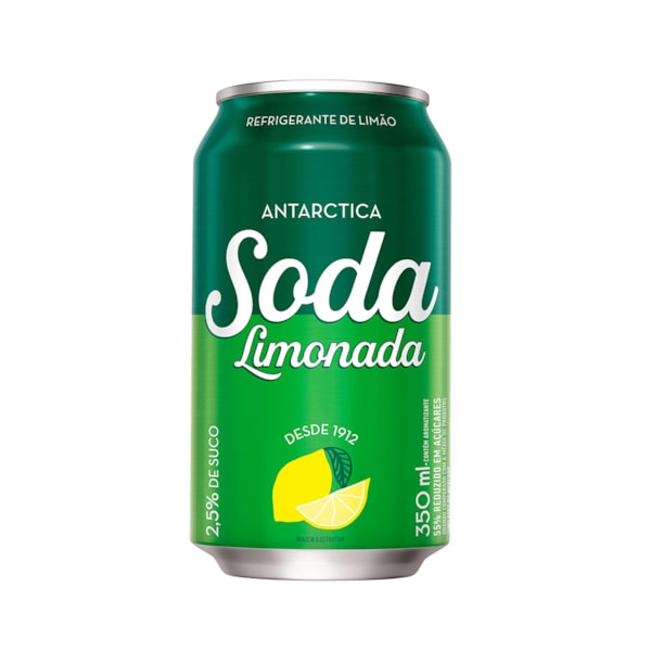 image Refrigerante Lata 350Ml Soda Limonada Antarctica 12Un