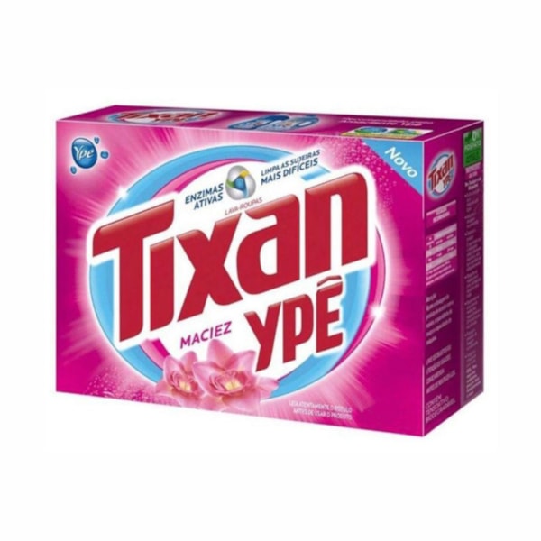 image Sabão em Pó Tixan Maciez Rosa Caixeta 800Gr