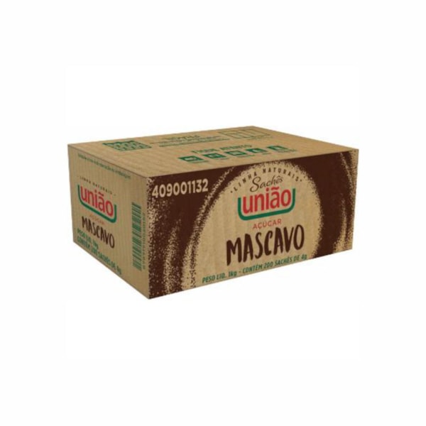 image Sache Açúcar Mascavo 200 X 4 Gr União