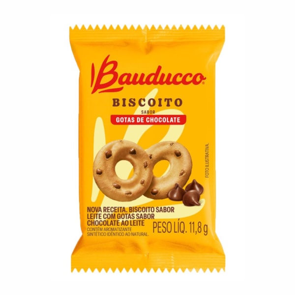image Sache Biscoito Leite C/Gotas Bauducco 400 X 11,8G
