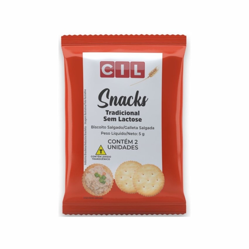 image Sache Biscoito Snacks Cil 280 X 5G