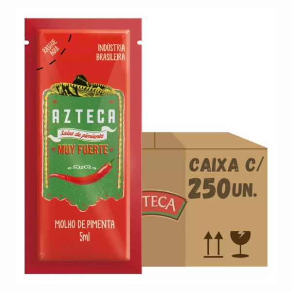 image Sache Molho De Pimenta Azteca Muy Fuerte 250 X 5Ml