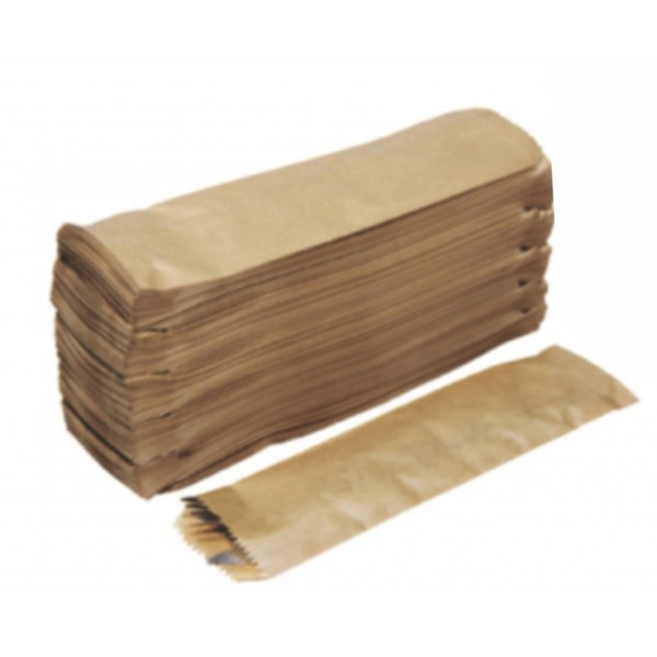 image Saco De Papel Natural P/Talher 7 X 27Cm 500Un