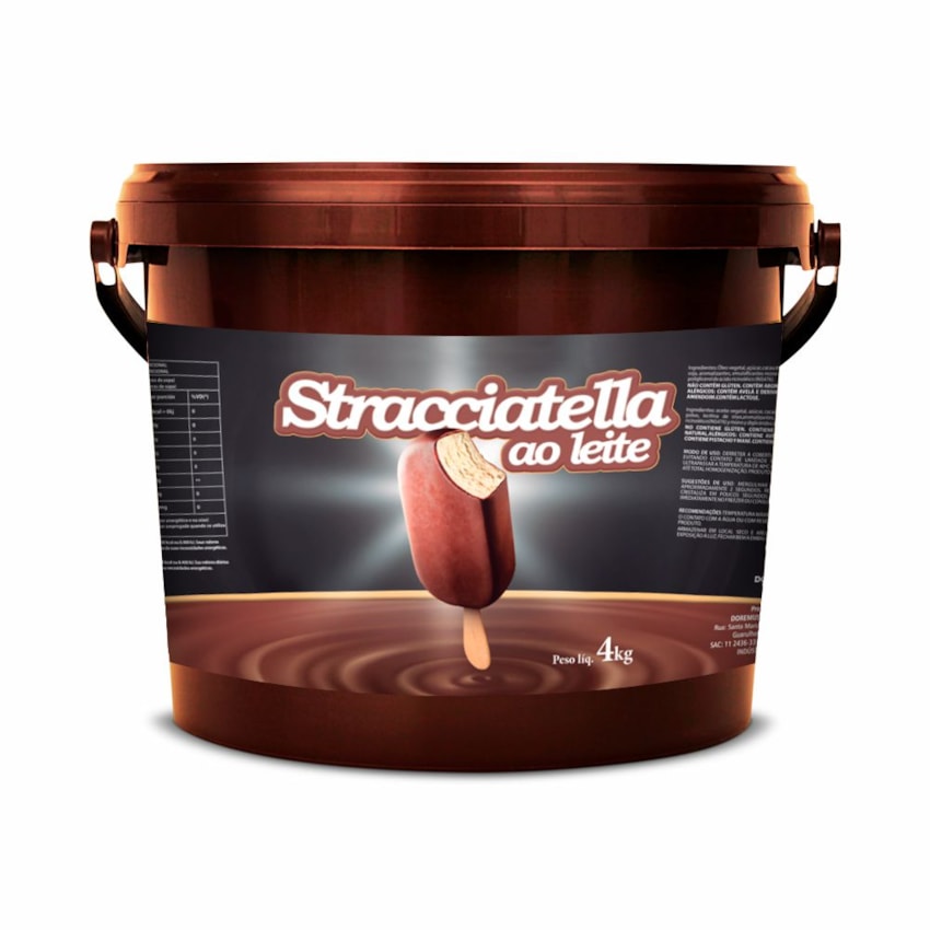 image Stracciatella Cobertura P/Sorvete Chocolate Ao Leite Doremus 4Kg