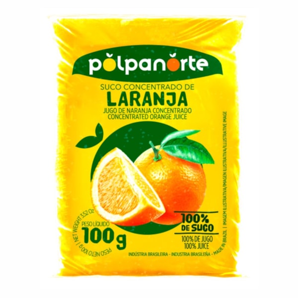 image Suco De Laranja Polpanorte 10 X 100G