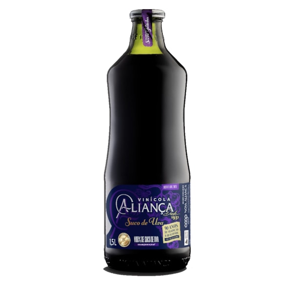 image Suco Integral 1,5Lt Uva Tinto Aliança 100% Uva Sem Açúcar