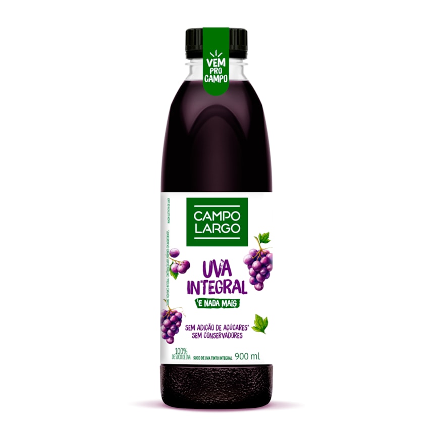 image Suco Integral Pet 900Ml Uva Campo Largo