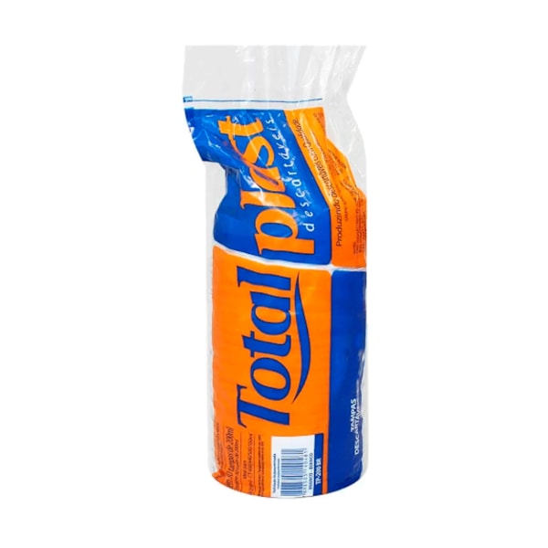 image Tampa Copo Isopor 300Ml Totalplast 100Un Tpt 300 (Compatível 1899)