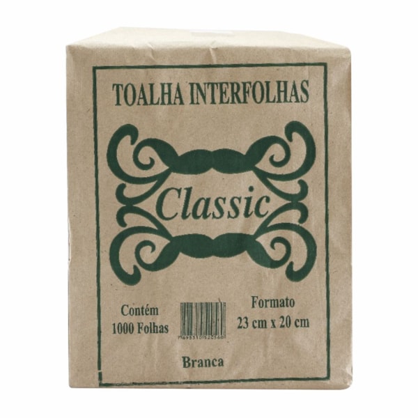 image Toalha Papel Interfolha  Branca Classic 23 X 20Cm 1.000Fl 22/24Gr
