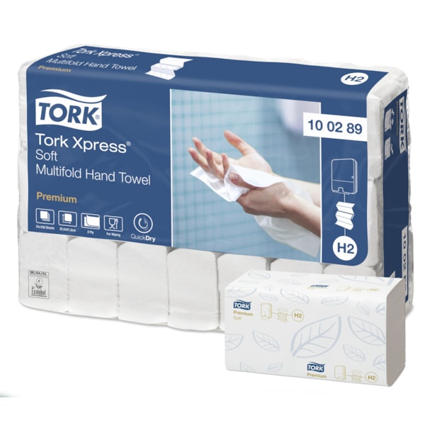 image TOALHA PAPEL INTERFOLHA F.DUPLA TORK XPRESS PREMIUM 25,5 X21,2CM 21X150FL 100289