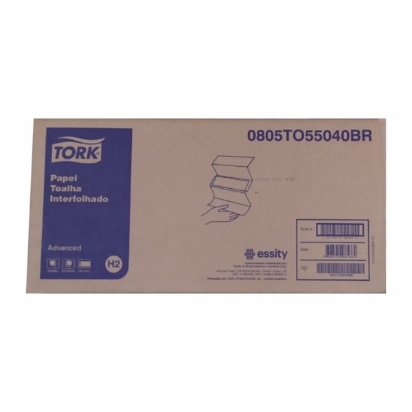 image Toalha Papel Interfolha  Tork Advanced 21 X 21Cm 16 X 260Fl 0805T055040Br