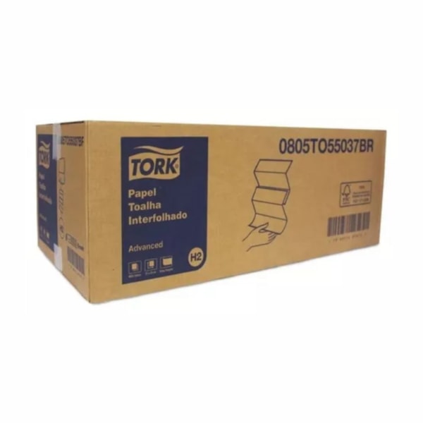 image Toalha Papel Interfolha  Tork Advanced 21 X 21Cm 16 X 260Fl 0805To55037Br