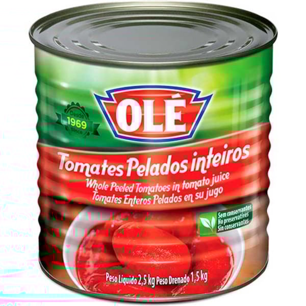 image Tomate Pelado Inteiro Olé 2,5 Kg