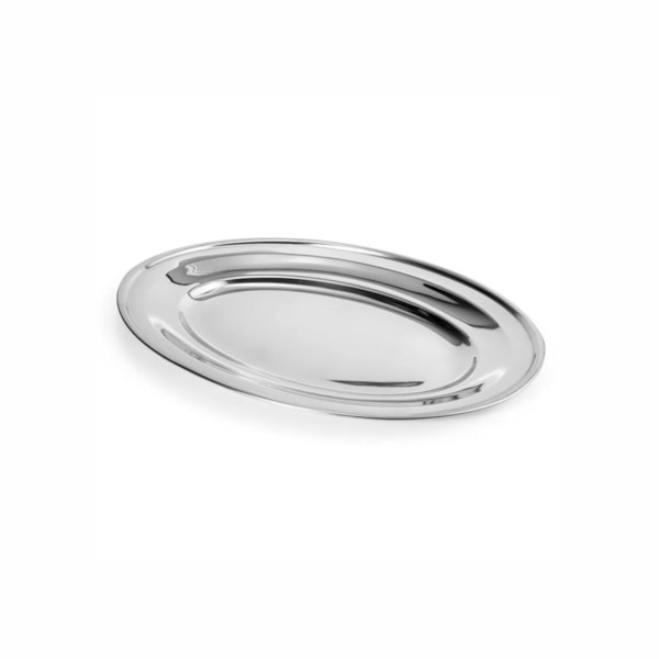 image Travessa Oval Rasa 40 X 29Cm Inox Gourmet Mix Un