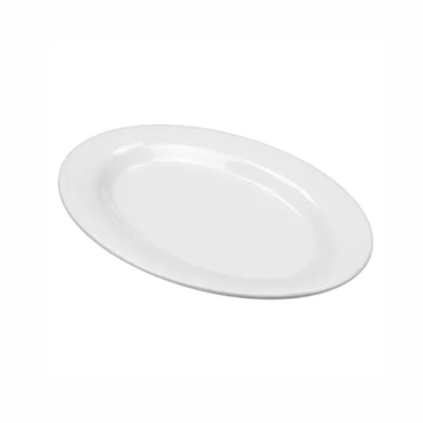 image Travessa Rasa 25Cm Branca Melamina Gourmet Mix Un