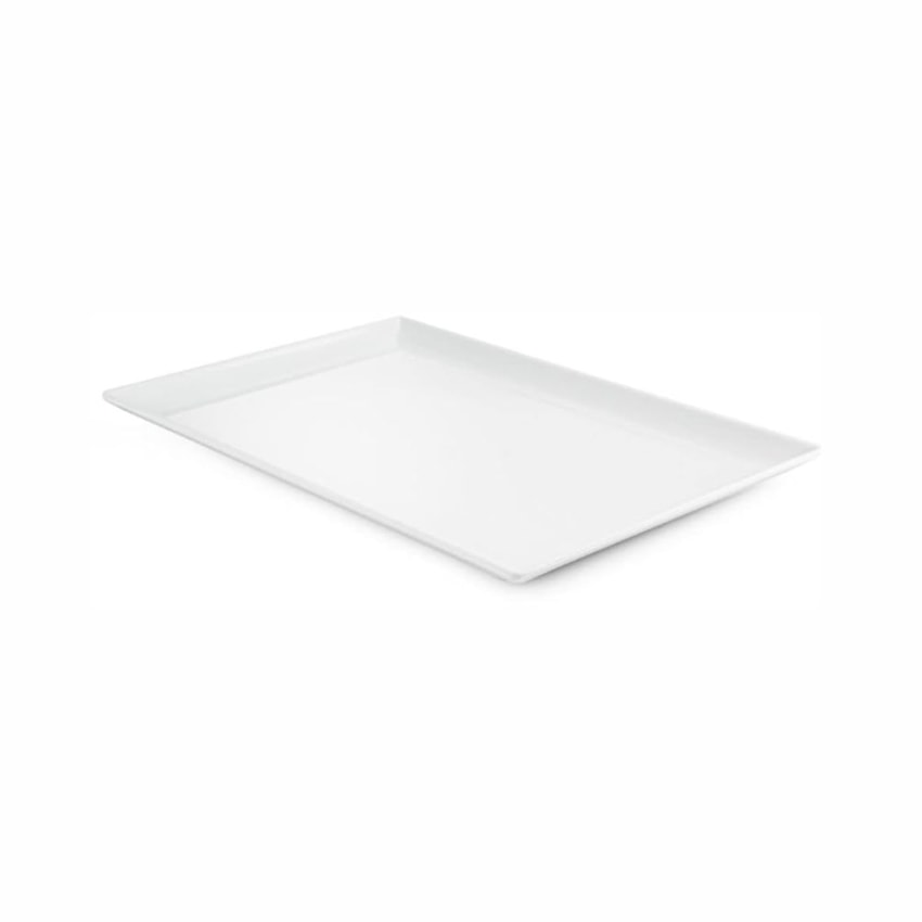 image Travessa Rasa 30 X 22 X 1,8Cm Branca Melamina Gourmet Mix Un