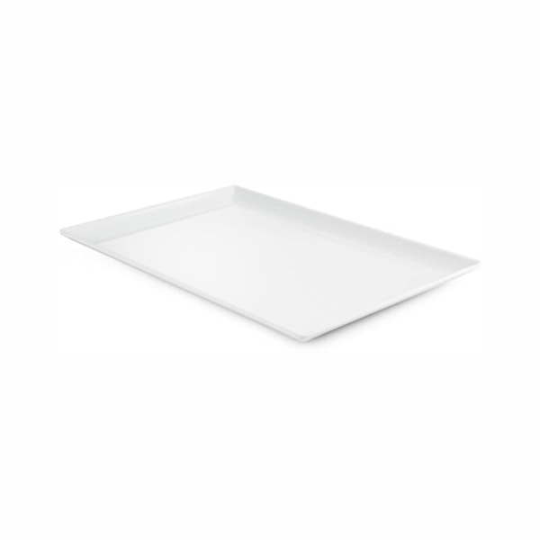 image Travessa Rasa 30 X 22 X 1,8Cm Branca Melamina Gourmet Mix Un