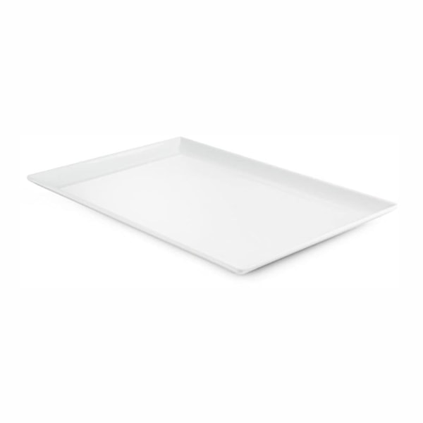 image Travessa Rasa 34,8 X 23,8 X 2,1Cm Branca Melamina Gourmet Mix Un
