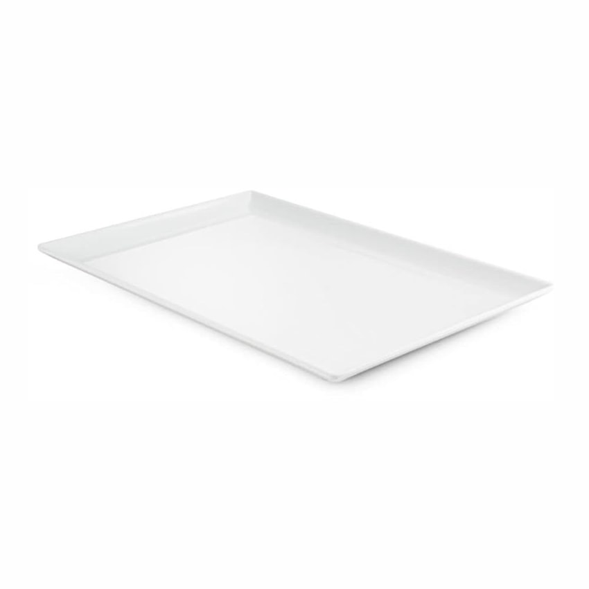 image Travessa Rasa 34,8 X 23,8 X 2,1Cm Branca Melamina Gourmet Mix Un