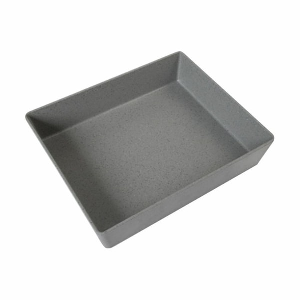 image Travessa Rasa Buffet 1/2 65Mm Cinza Melamina Gourmet Mix Un