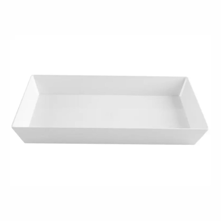 image Travessa Rasa Buffet 50 X 30 X 6,5Cm 1/1 Branca Melamina Gourmet Mix Un