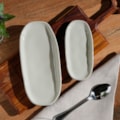 image Travessa Refrataria Oval Rasa 23 X 11Cm Bege Orgânico Stoneware Clay Porto Brasil Un