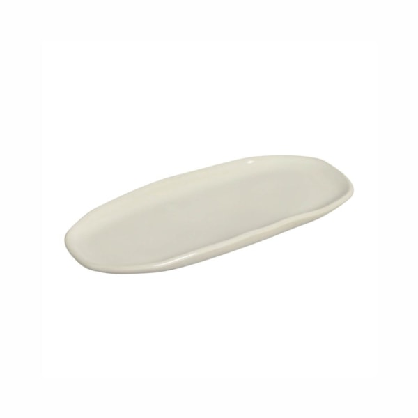 image Travessa Refrataria Oval Rasa 23 X 11Cm Bege Orgânico Stoneware Clay Porto Brasil Un